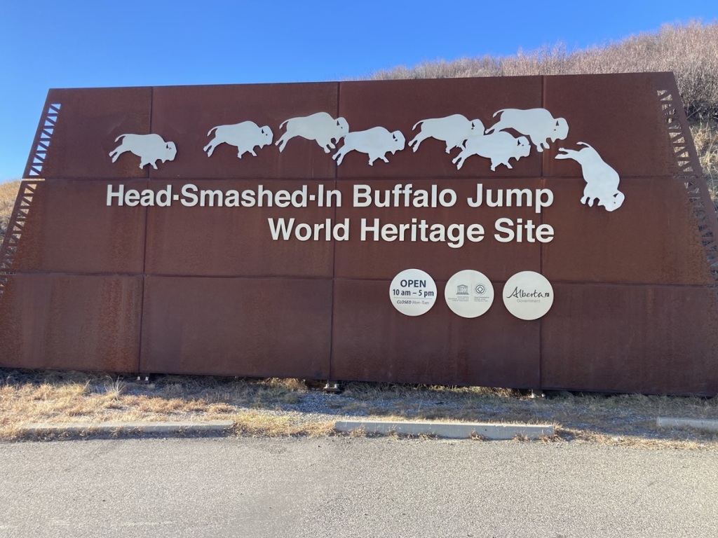 Blackfoot People's Head-Smashed-In Buffalo Jump, a UNESCO World Heritage Site in Fort Macleod, Alberta