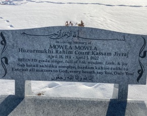 Memorial Benches to Deceased Ismailis at the Rocky View Garden of Peace Cemetery