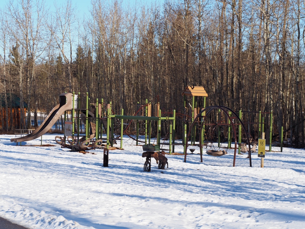 Children's playground, Astotin Lake Recreation Area, Elk Island National Park,