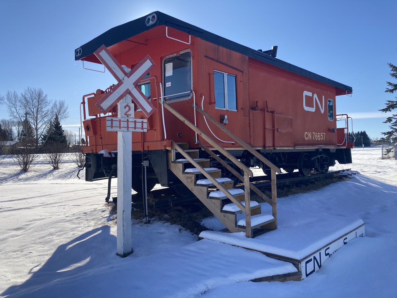CN rail station Smoky Lake Alberta Canada